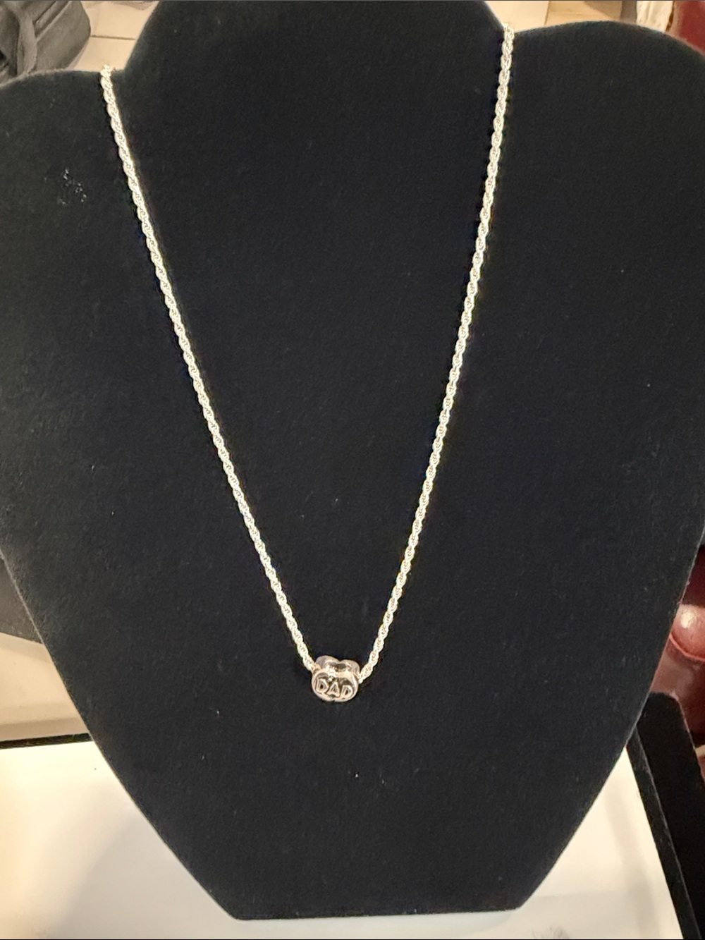 Sterling Silver 925 Heart Pendant with  24" in 2 mm 925 Rope Chain Necklace